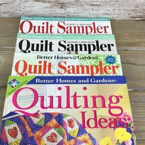 4 Better Homes & Gardens Quilting Magazines Lot - Quilt Sampler & Quilting Ideas